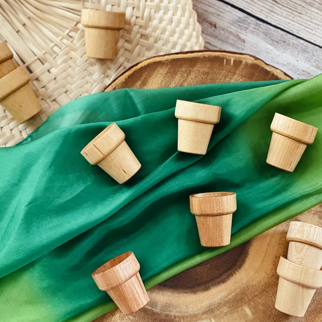 10 Wooden Flower Pots