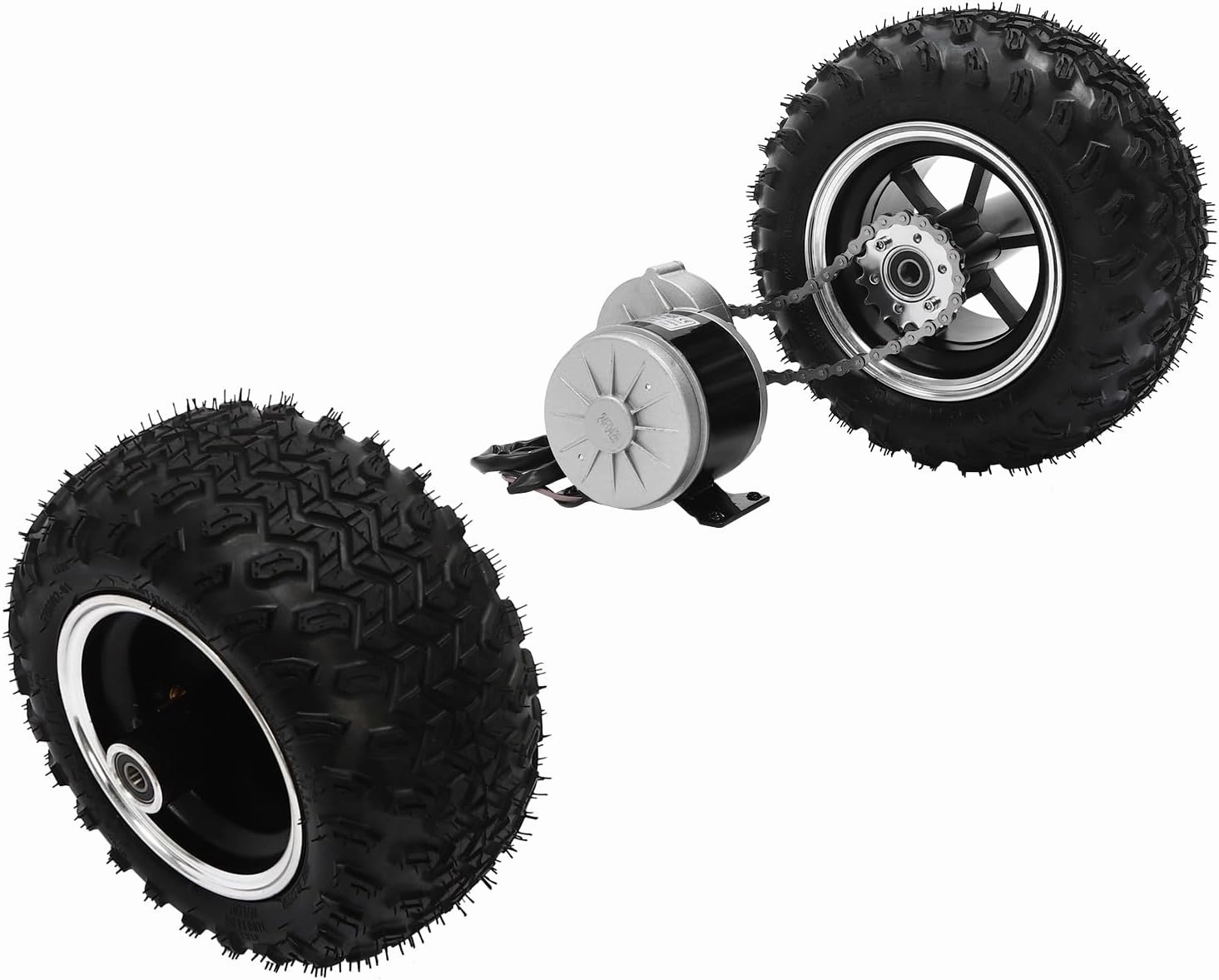 10" Motor Conversion Kit,36V 350W Double Wheel for Electric Cart Scooter with Thumb Throttle,Electric Beach Scooter Kit for Small Go-Karts, Electric Wheelchairs,Senior Mobility Scooters