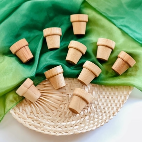 10 Wooden Flower Pots