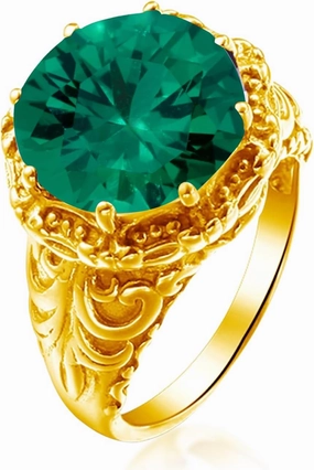 10K 14K 18K Solid Gold Round Gemstone Ring, 1.0ct Amethyst Luxury Engagement Rings Wedding Party Jewelry Bridal Gifts
