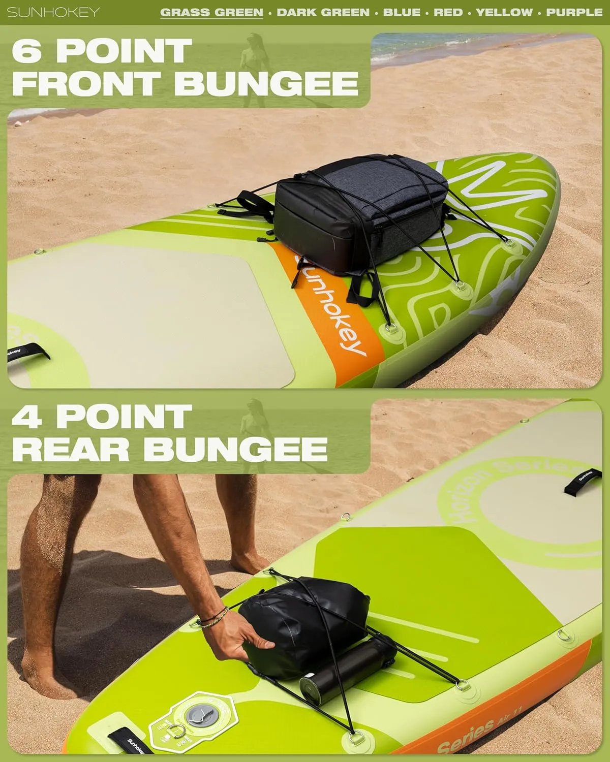 11'×34'' Extra Wide Inflatable Paddle Board with Seam Welded Technology, Stand Up Paddle Board, 420lb Capacity for Adults, Sup Board for All-Level with 2-Blade Paddle/Dual-Action Pump/Leash