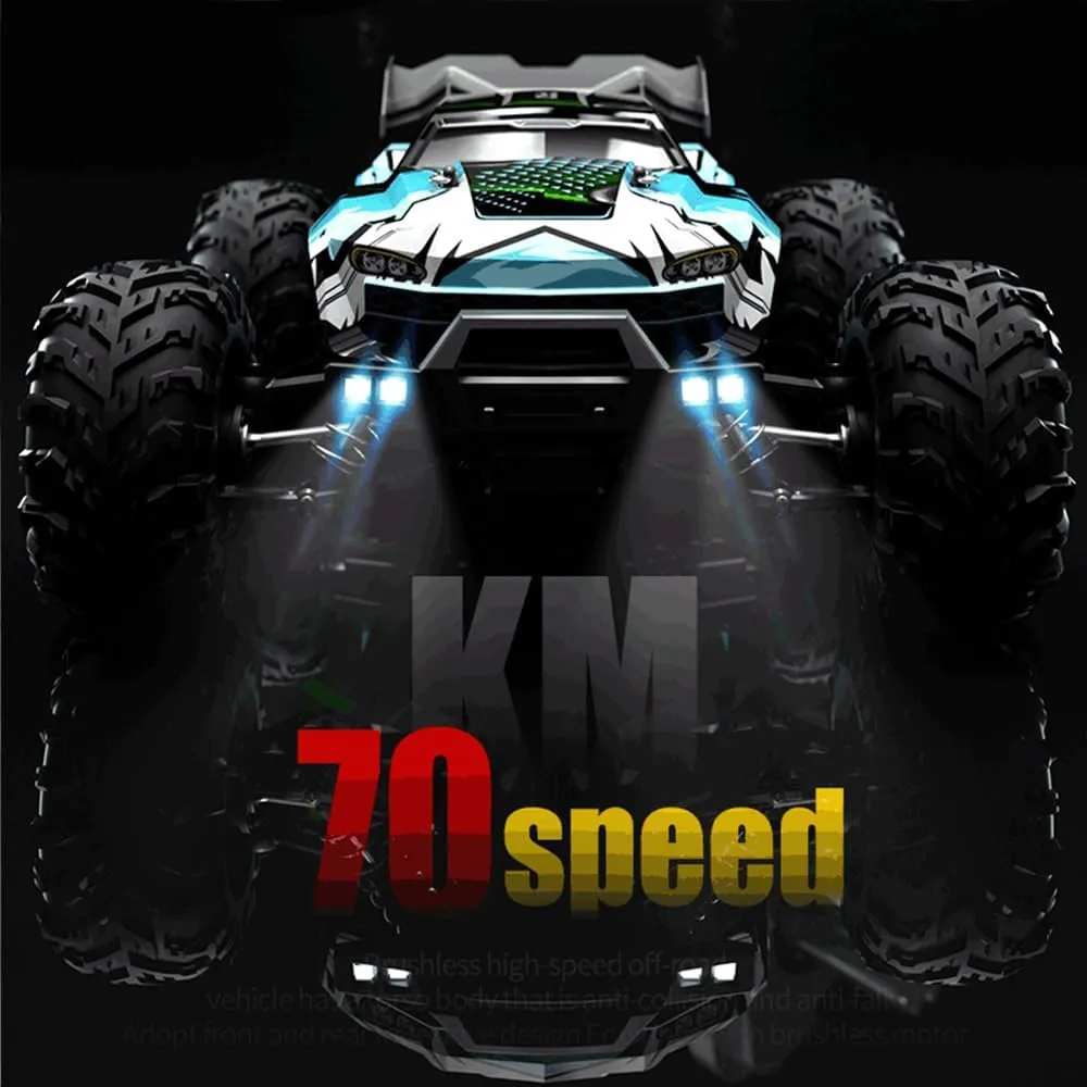1/16 Fast RC Cars for Adults, Max 45mph Remote Control Car, Brushless Motor Electric Off Road RC Truck, 4WD High Speed Drift RC Car with 3 Lipo Batteries