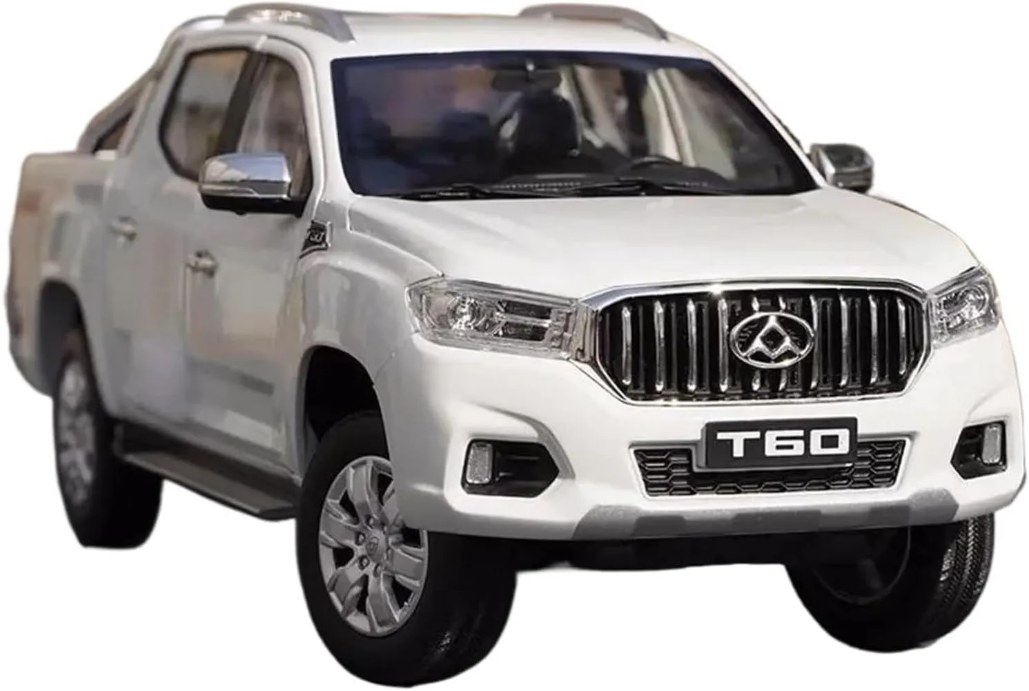 1:18 for MAXUS T60 Pickup Alloy Car Model Simulation Collection Ornament Mini Simulation Toys(White)