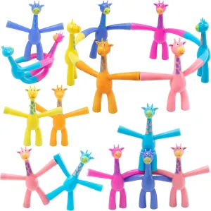 12 PCS Magnet Men Fidget Toys for Kids - Humanoid Magnetic People Toy Games, Cute Giraffe Fridge Office Magnets Educational Sensory Toys Fun Quiet Travel Toys Games for Classroom Boys(Solid Style)