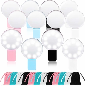 12 Pack Rechargeable Nurse Light Clip-on for Clothing, Badge, and Pocket - Hands-Free Grip With Keychain Light for Nursing Accessories at Work