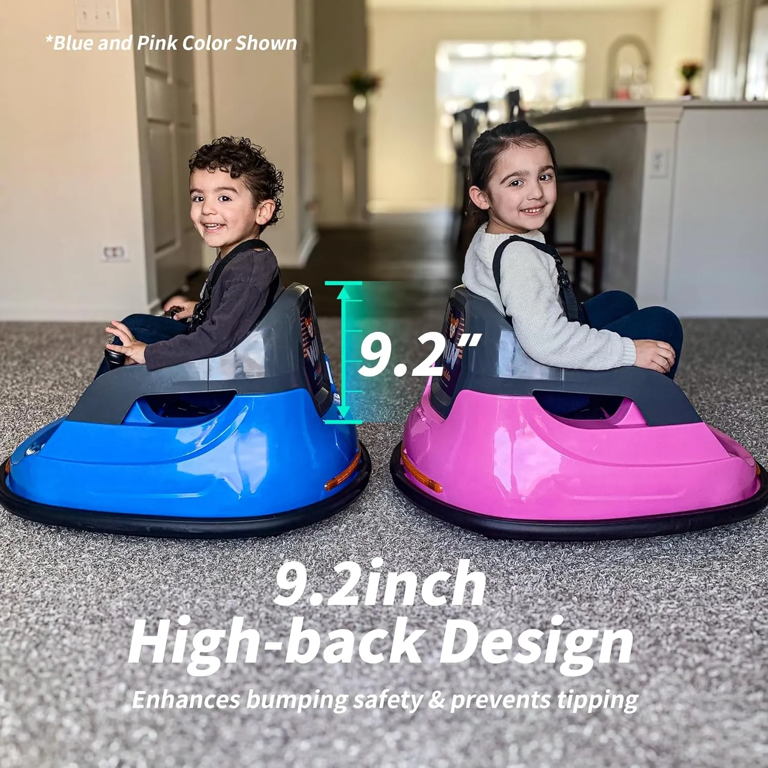 12V Kids Electric Bumper Car, Baby Bumper Car for Toddlers w/Remote Control, 360° Spinning - Rose Pink