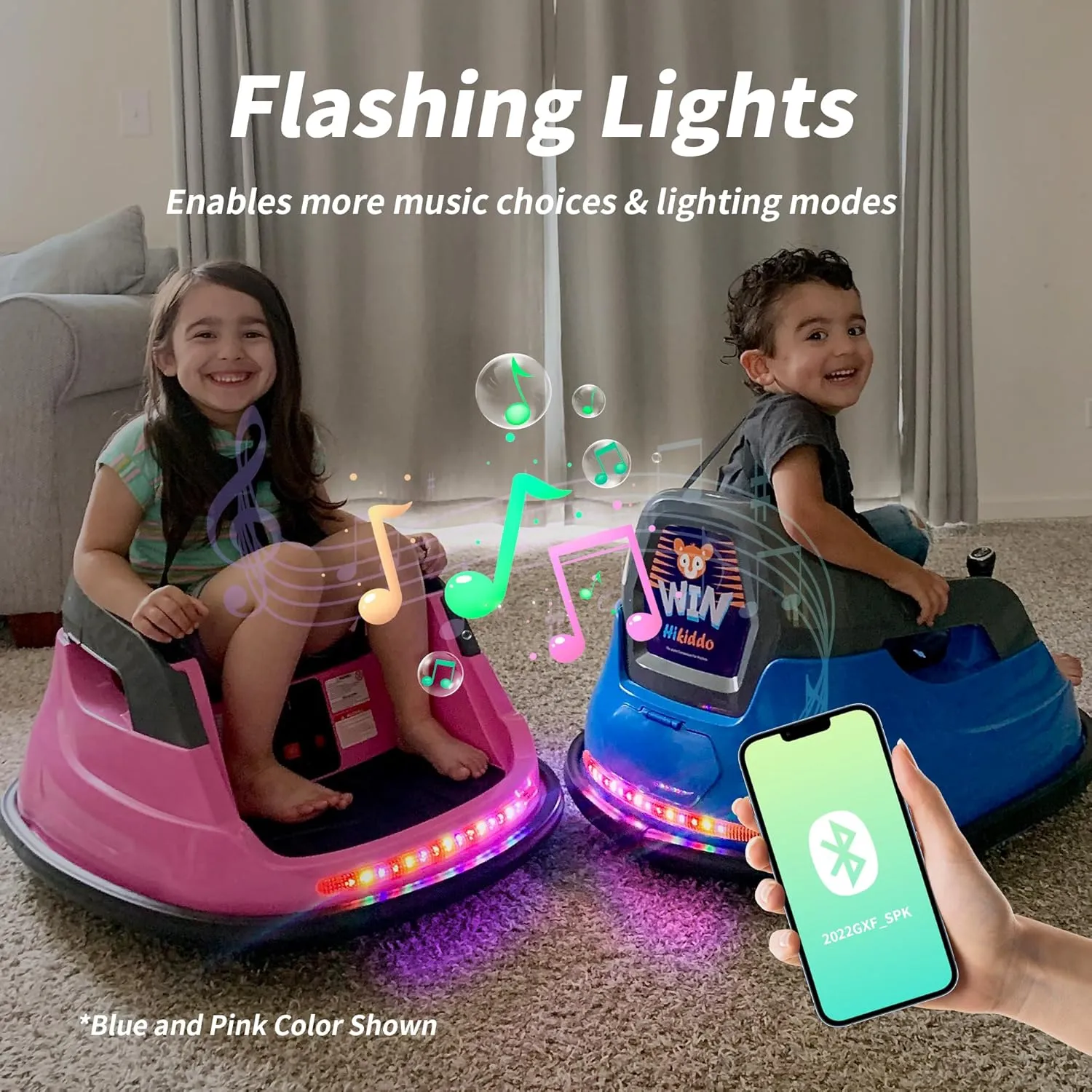12V Kids Electric Bumper Car, Baby Bumper Car for Toddlers w/Remote Control, 360° Spinning - Rose Pink