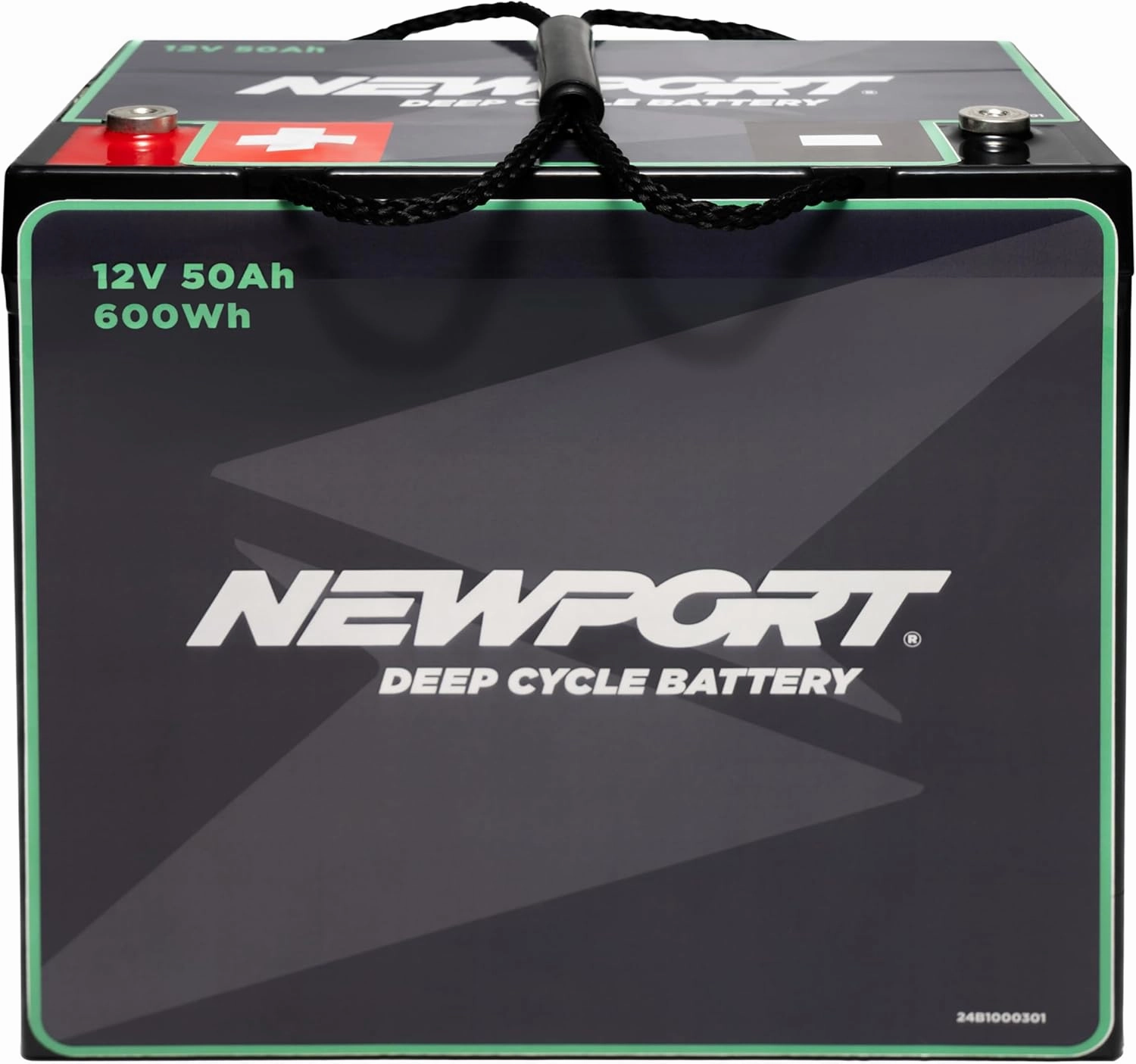 12V50Ah Deep Cycle Heavy-Duty Marine Battery, Lightweight & Sealed AGM, Trolling Motor Compatible
