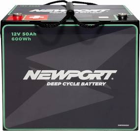 12V50Ah Deep Cycle Heavy-Duty Marine Battery, Lightweight & Sealed AGM, Trolling Motor Compatible