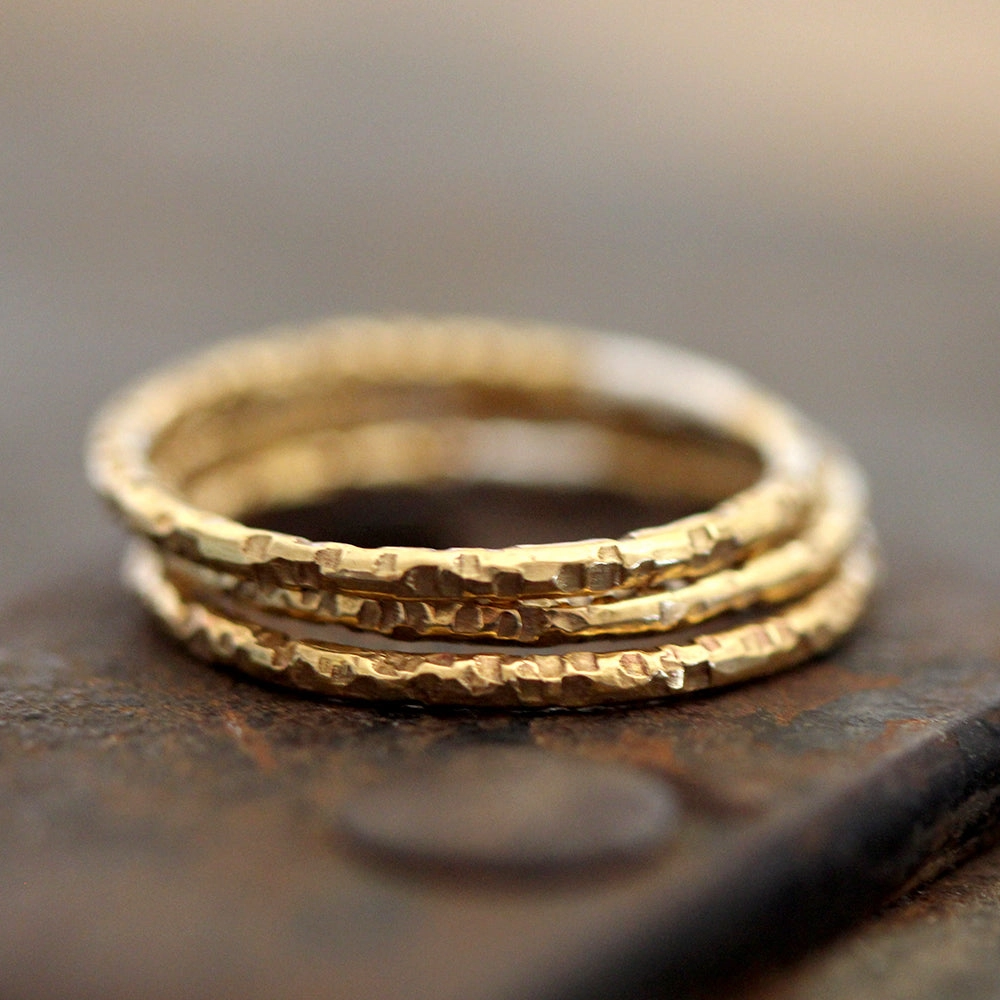 14k Gold Textured Ring