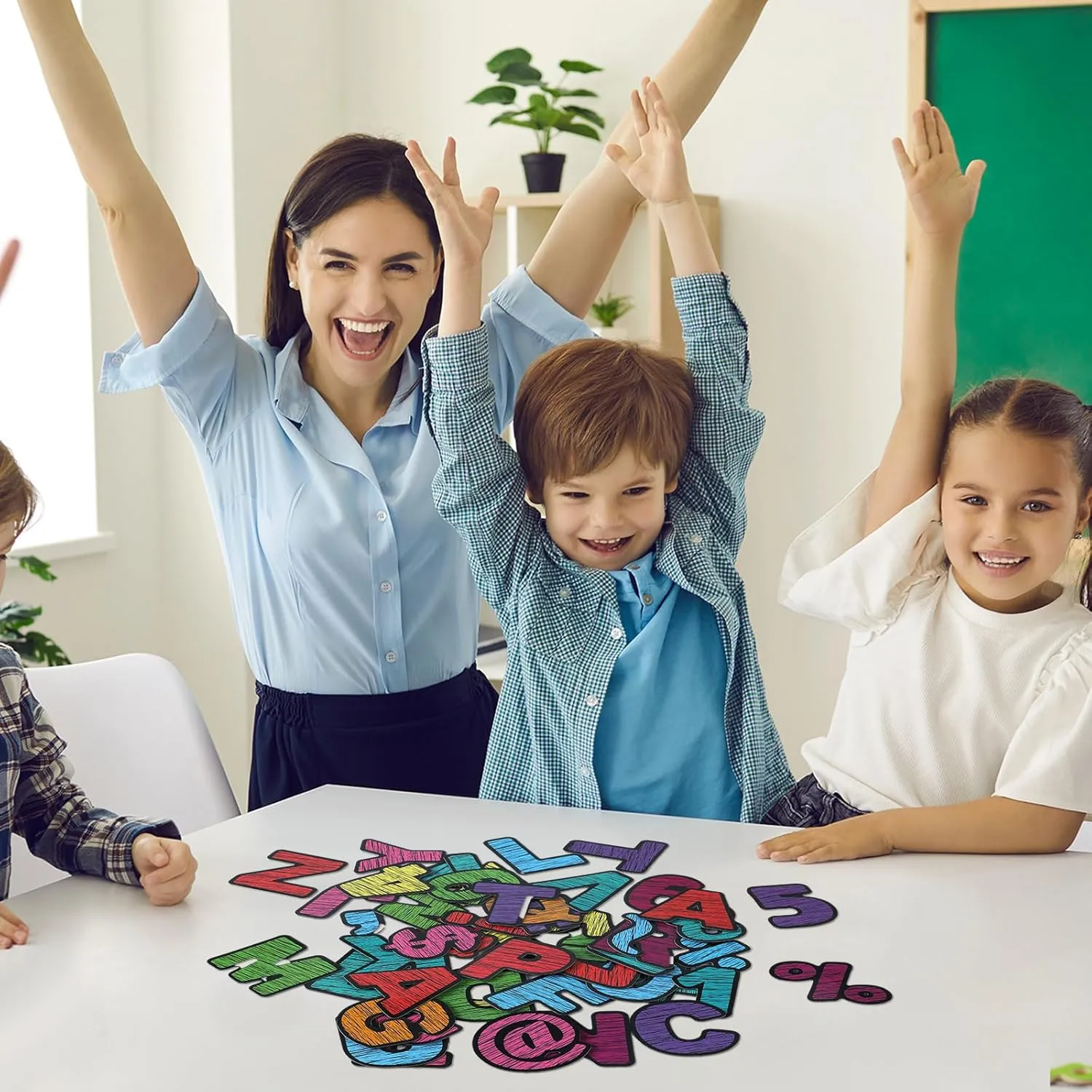 152 Pcs Magnetic Letters and Numbers Set 2'' Fridge Magnetic Alphabet Letters Kit for Toddlers Kids Whiteboard Classroom Educational Tool Home Learning(Chalkboard Brights)