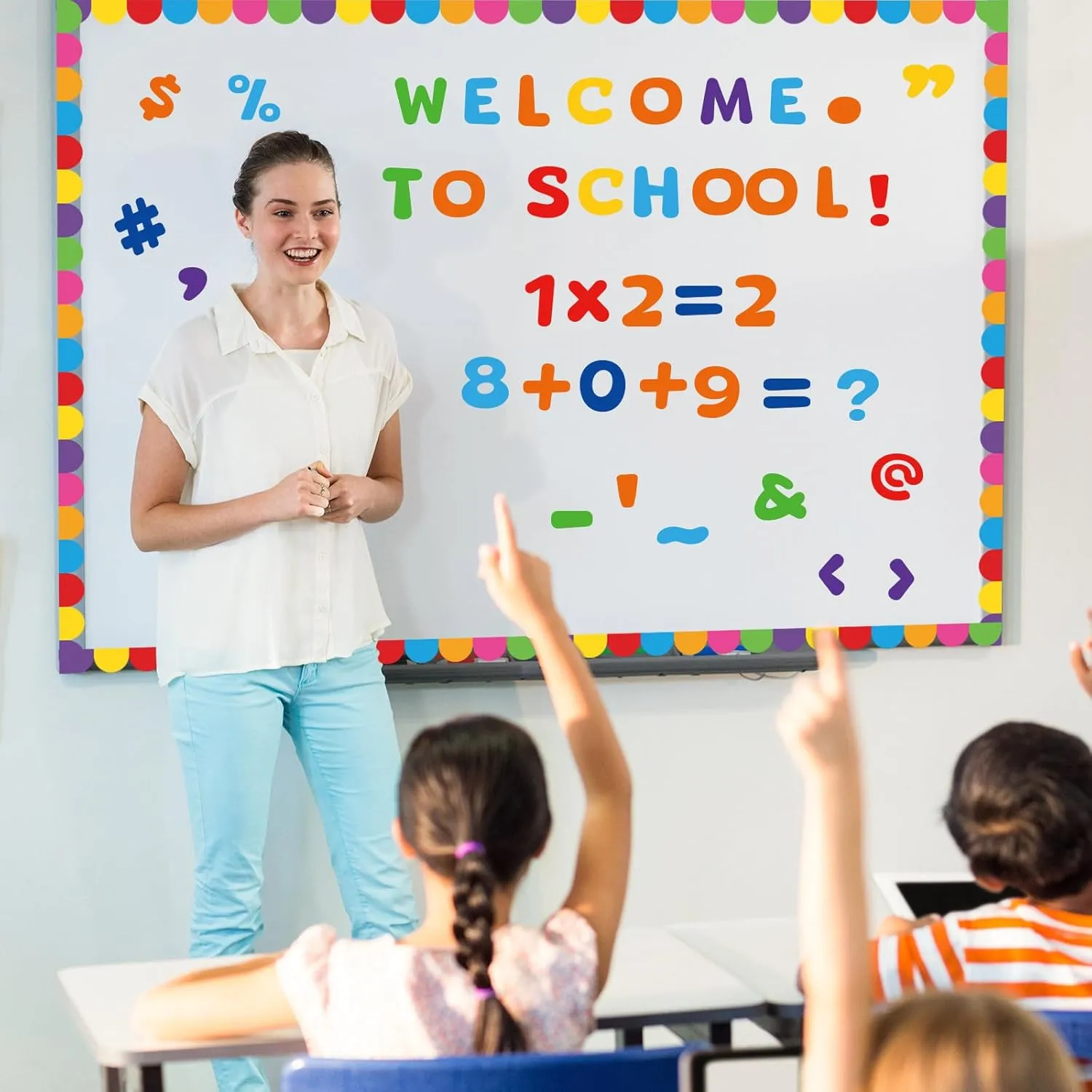 152 Pcs Magnetic Letters and Numbers Set 2'' Fridge Magnetic Alphabet Letters Kit for Toddlers Kids Whiteboard Classroom Educational Tool Home Learning(Rainbow)