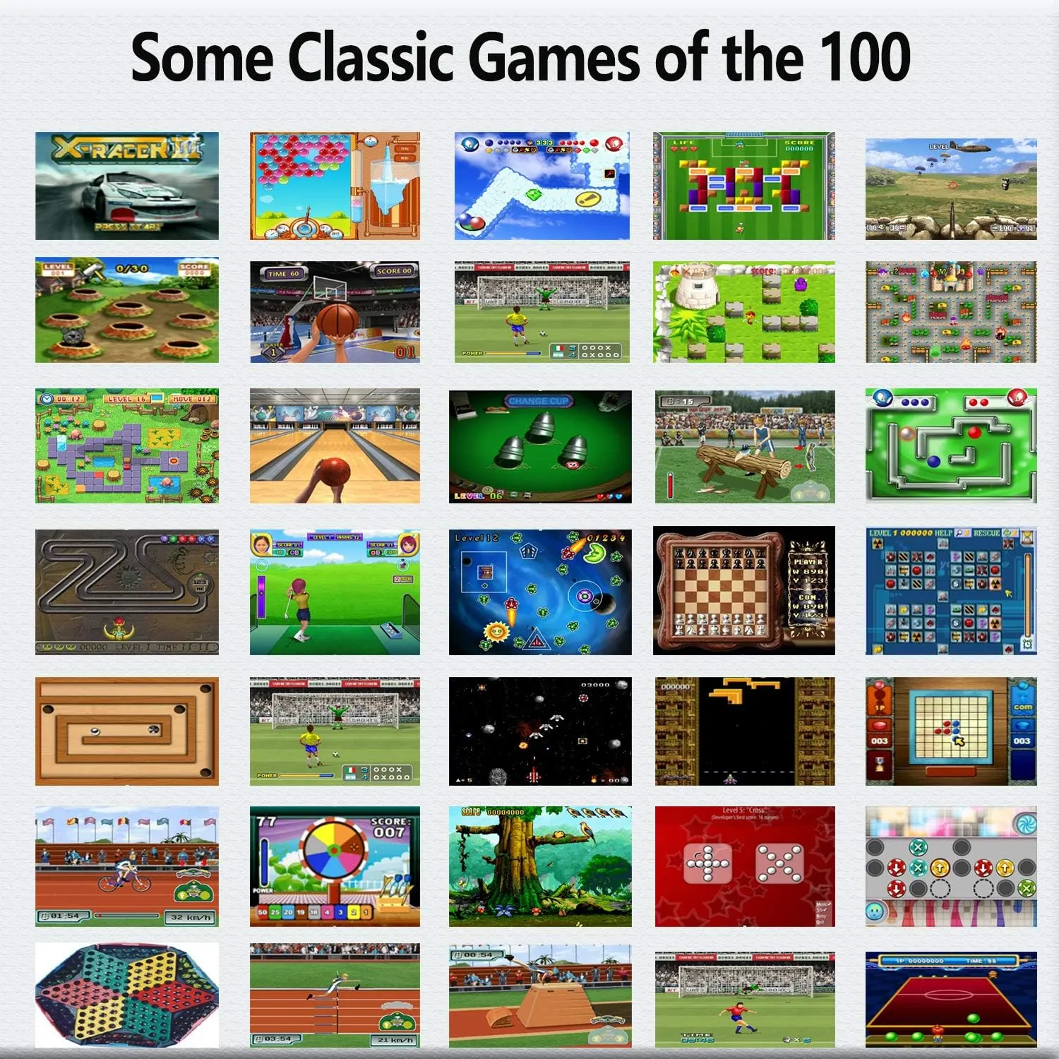 16 Bit Handheld Games for Kids Adults 3.0'' Large Screen Preloaded 100 HD Classic Retro Video Games USB Rechargeable Seniors Electronic Game Player Birthday Xmas Present (Black)