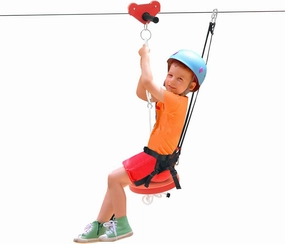 160FT Zipline for Kids and Adult, Zip line Kits for Backyard with Stainless Steel Spring Brake, Safety Harness, 2 Tree Protectors and Full Set of Zip line Accessories