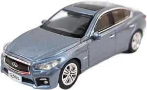 1:64 for Infiniti Q50S White Alloy Car Model Collection Display Decoration Souvenir Mini Simulation Toys(Blue)