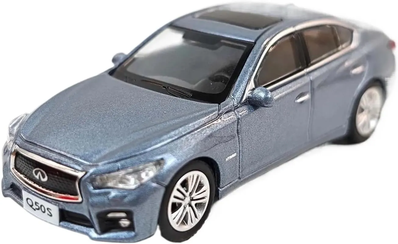 1:64 for Infiniti Q50S White Alloy Car Model Collection Display Decoration Souvenir Mini Simulation Toys(Blue)