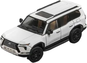 1:64 for Lexus GX550 Off-Road Diecast Alloy Car Model Simulation Collection Artwork Mini Simulation Toys(White)