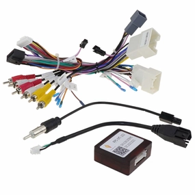 16pin Car Stereo Wiring Harness Adapter with Canbus Box for Mitsubishi Outlander Pajero Support OEM Rockford Amplifier Camera SWC USB