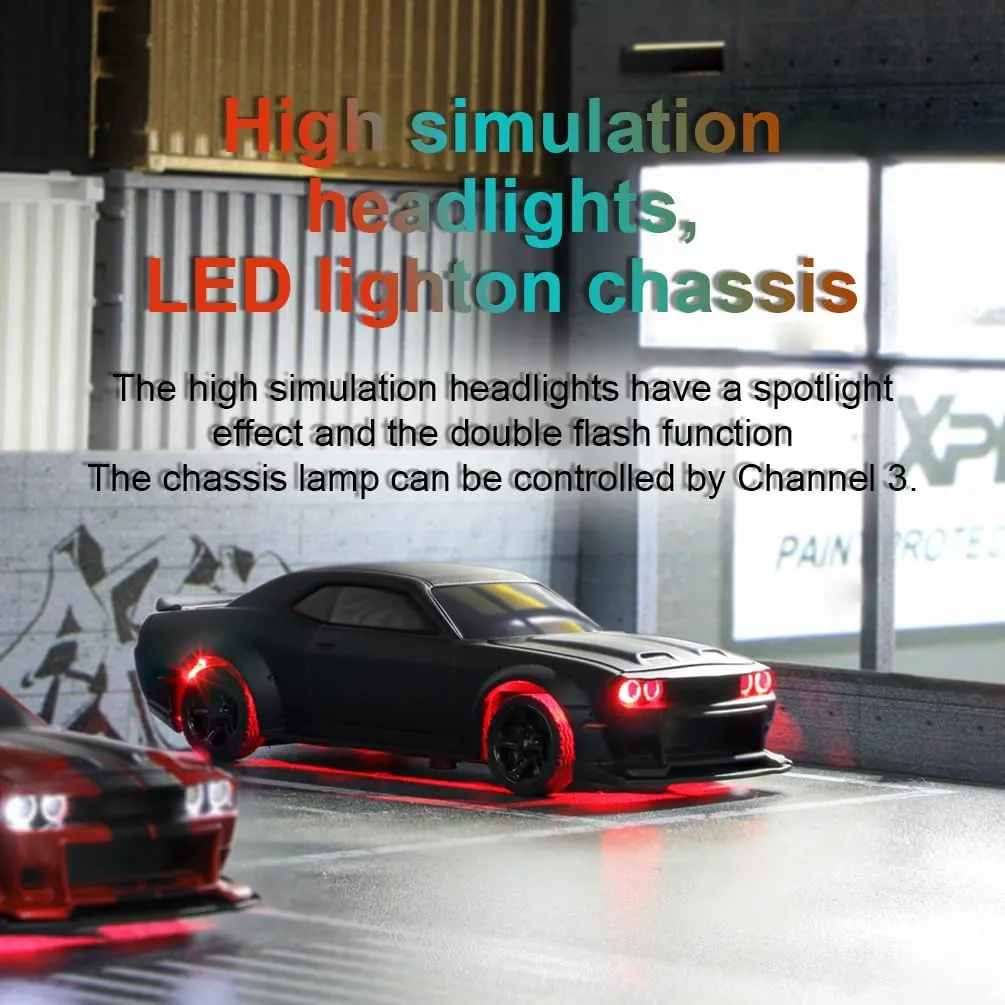 1:76 Turbo Racing Scale RC Sport Car, Table Racing Remote Control Mini Model Car Full Proportional RTR Kit Toys (C75-black)