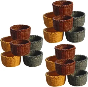 18 Pcs Adorable Miniature Baskets Realistic Dollhouse Accessories for Miniature Furniture for DIY Decoration and Playsets for Creating Charming Scenes Mini Houses