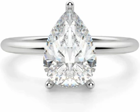 1.0 CT Pear Excellent Cut Moissanite Hidden Halo Pave Basket Solitaire Engagement Ring In Silver 925 For Woman,Colorless-VVS1