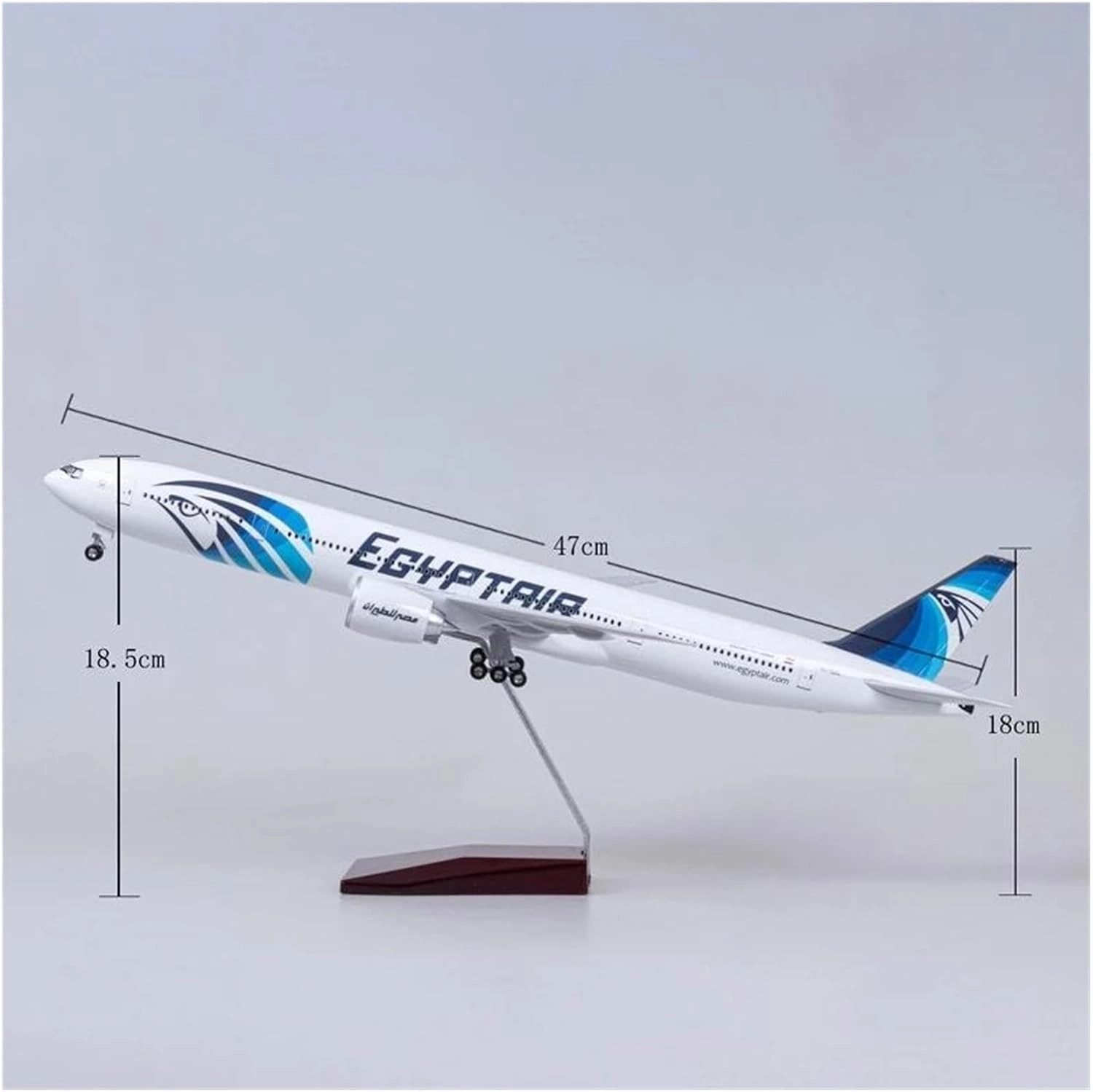 1/157 Scale for B777 Egypt Airplane Collected Aviation Commemorative Edition Finished Diecast Desktop Display Models(with Light)