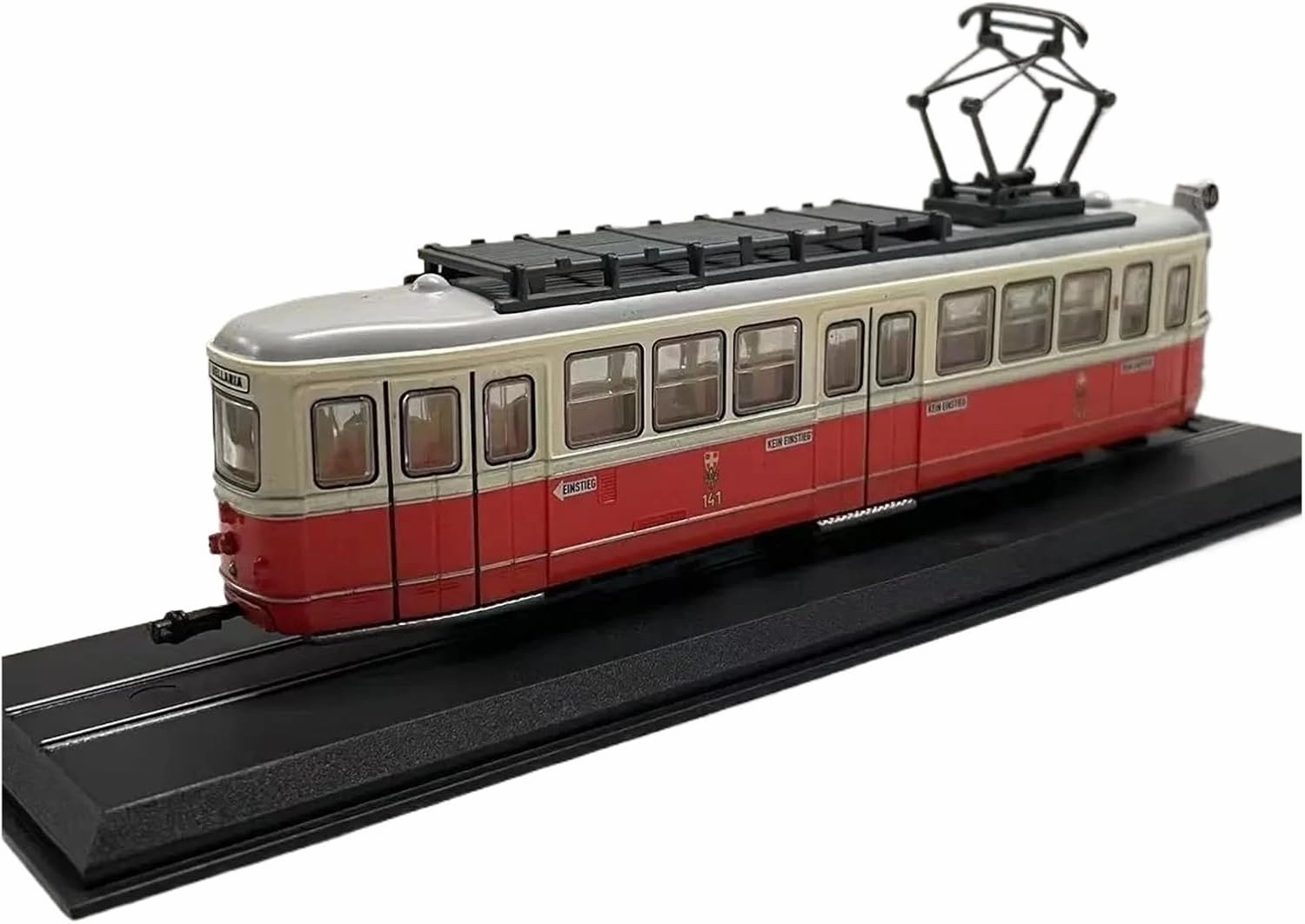 1:18 for European Luxury Tram Diecast Metal Car Model Fans Collection Home Decoration Mini Simulation Toys