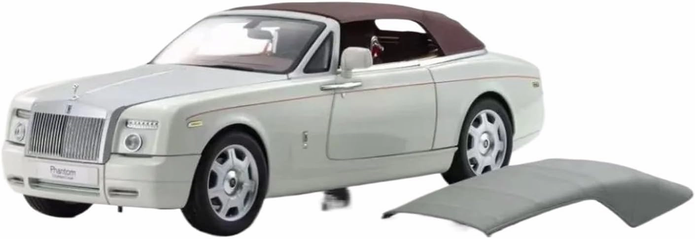 1:18 for Rolls-Royce Phantom Drophead Coupe Diecast Model Car Model Souvenirs for Collection Mini Simulation Toys(Red)