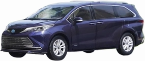 1:18 for Sienna MPV Alloy Car Model Diecasts Metal Vehicles Collection Souvenir Mini Simulation Toys(Blue)