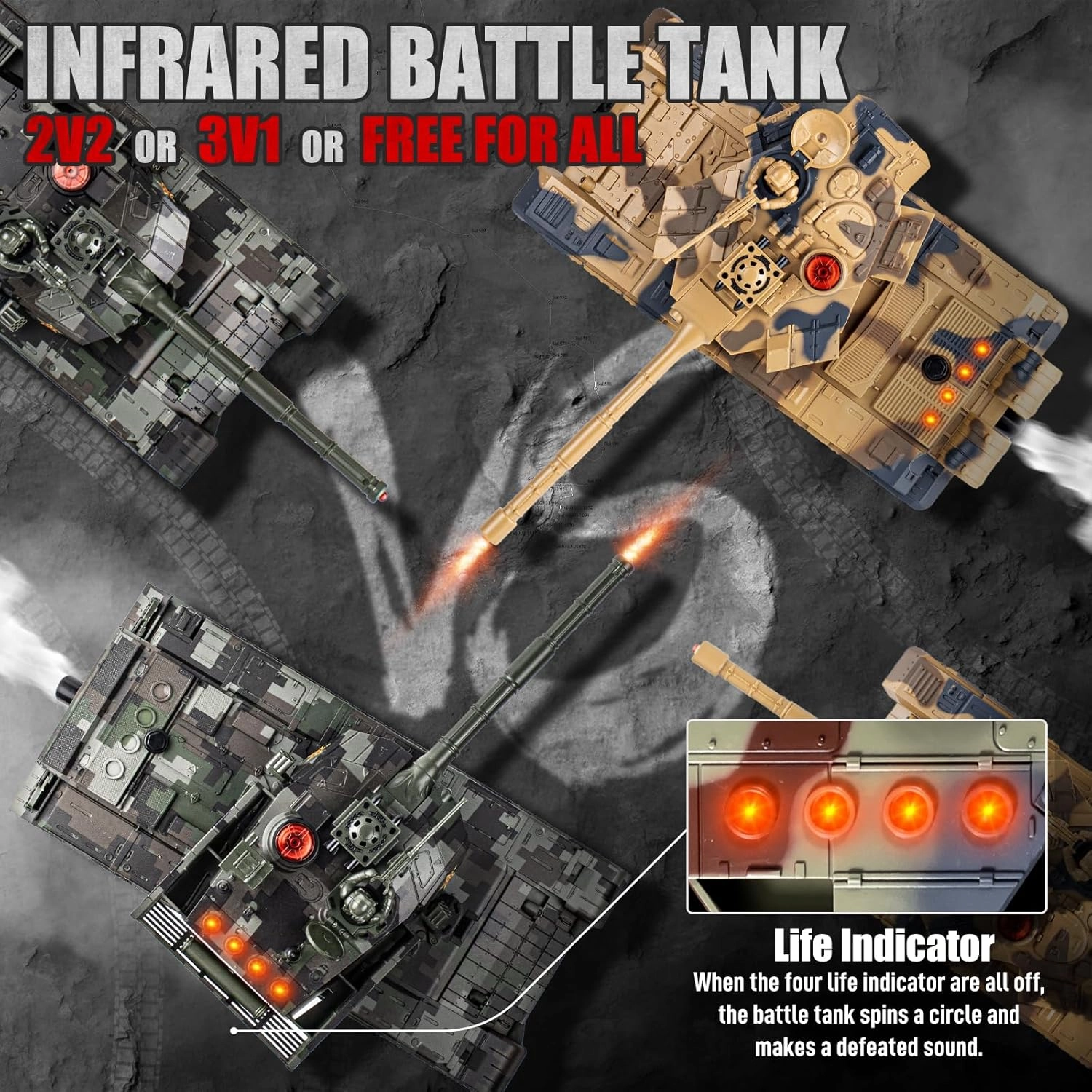 1/24 RC Battle Tank Set, Remote Control Chinese Type 99 and Russian T90 Army Toy That Shoots for Kids and Adults, 2.4G RC Vehicle Model Tank 6  Year Old with Sound, Smoke and Lights
