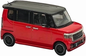 1:43 for N-Box Custom Premium Crystal Red Alloy Car Model Home Decoration Metal Ornaments Mini Simulation Toys