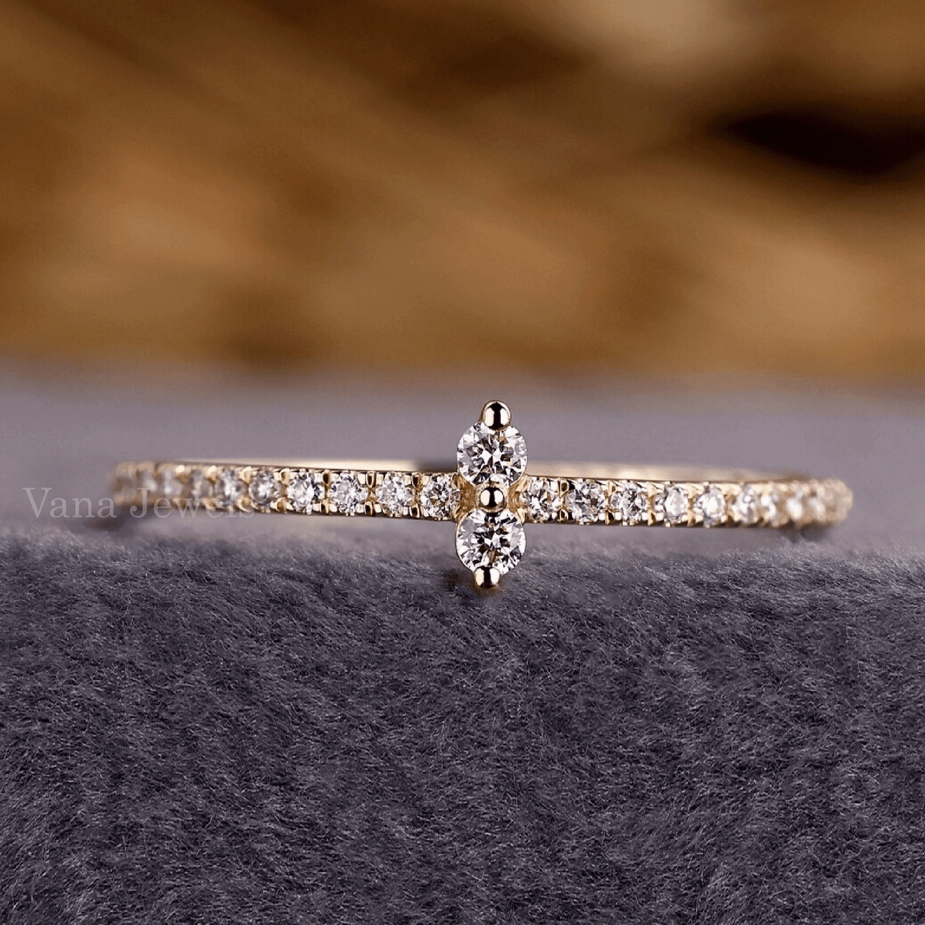 1.70 mm Round Cut Half Eternity Lab Grown Wedding Band