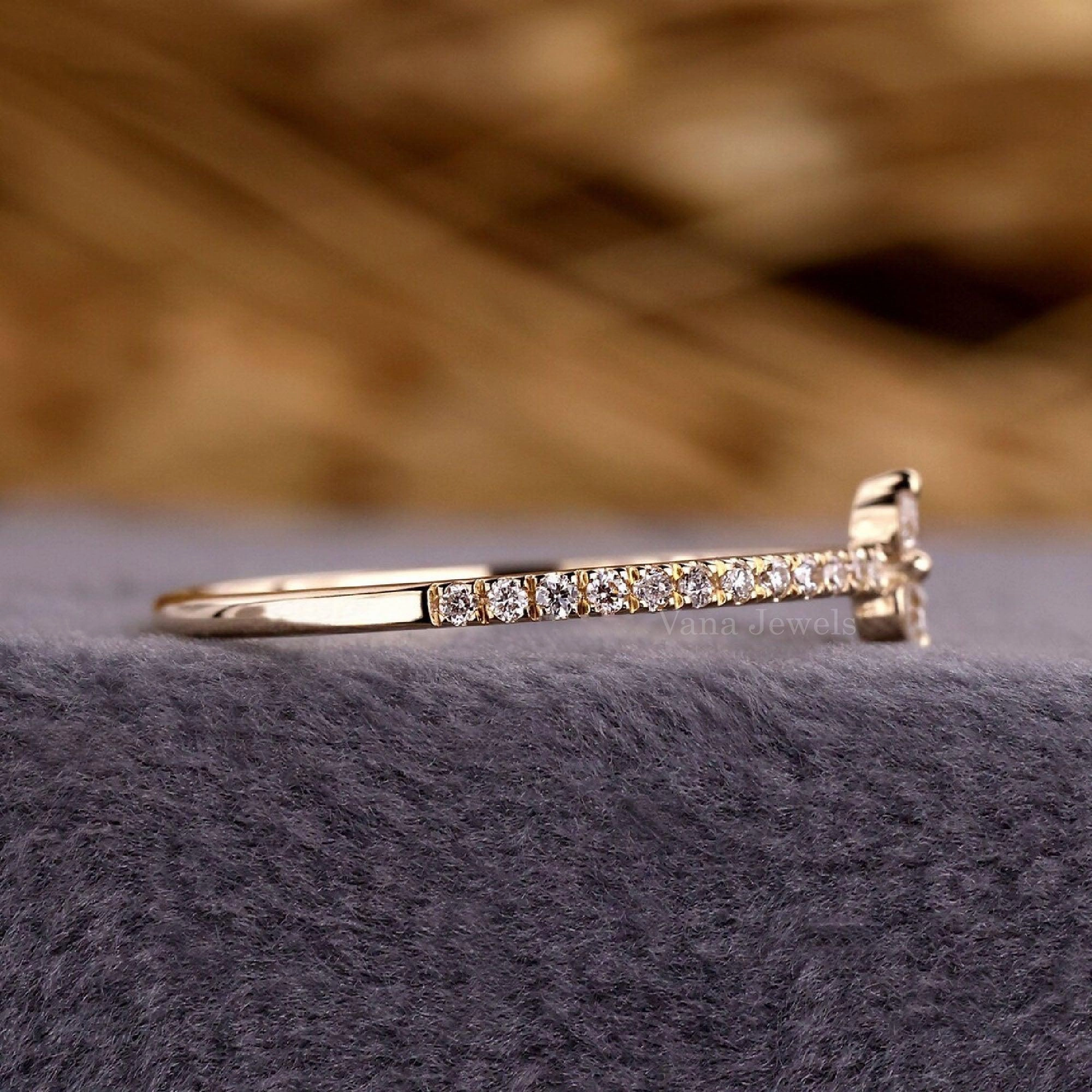 1.70 mm Round Cut Half Eternity Lab Grown Wedding Band