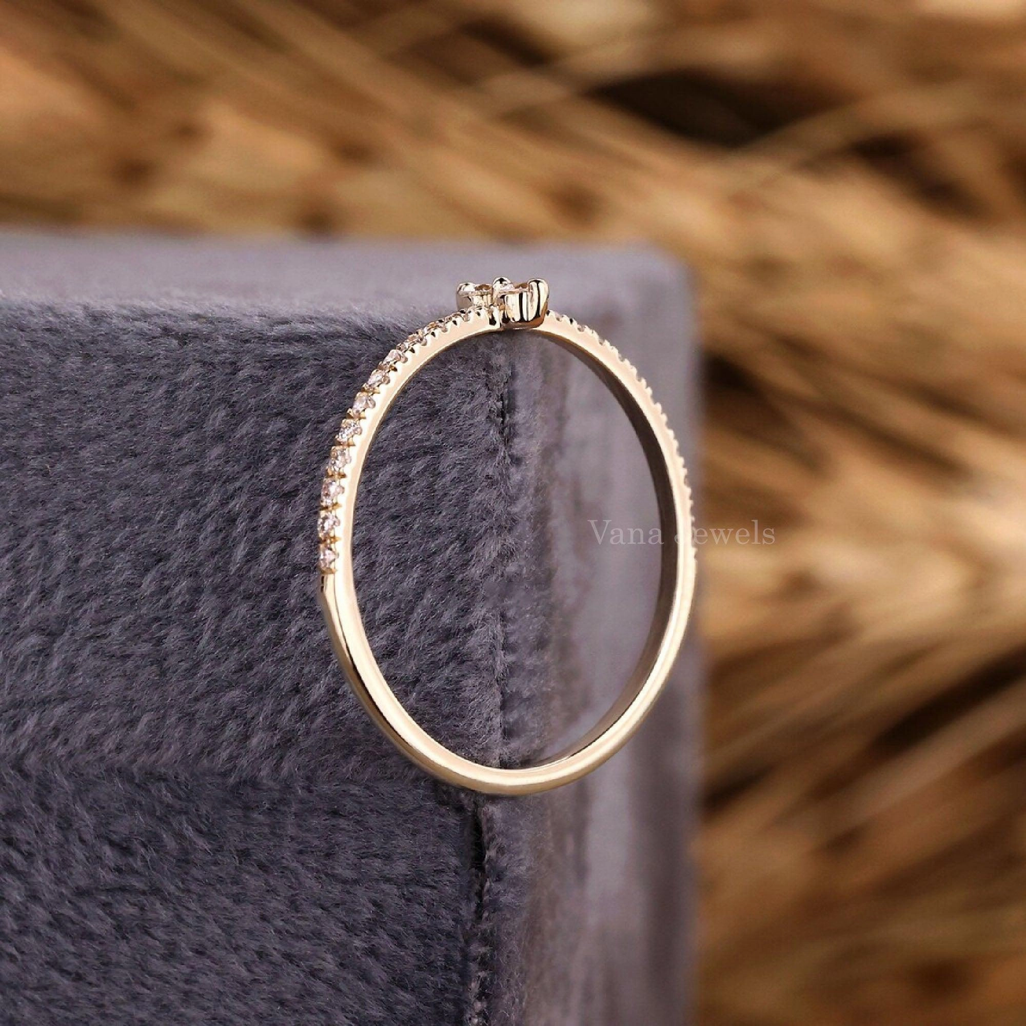 1.70 mm Round Cut Half Eternity Lab Grown Wedding Band