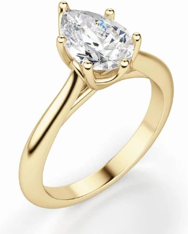 1 CT Pear Excellent Cut Moissanite Six Prong Hidden Halo Pave Basket Solitaire Engagement Ring In 14k Gold For Women,D-VVS1