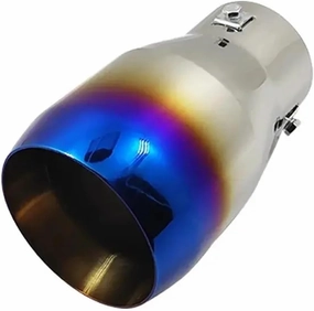 1 Pc Car Exhaust Muffler Compatible with Toyota Prado 10 CRV Haval H6 REIZ ASX Jcuv Vitra Modification Parts Exhaust Tip Muffler(Azul)