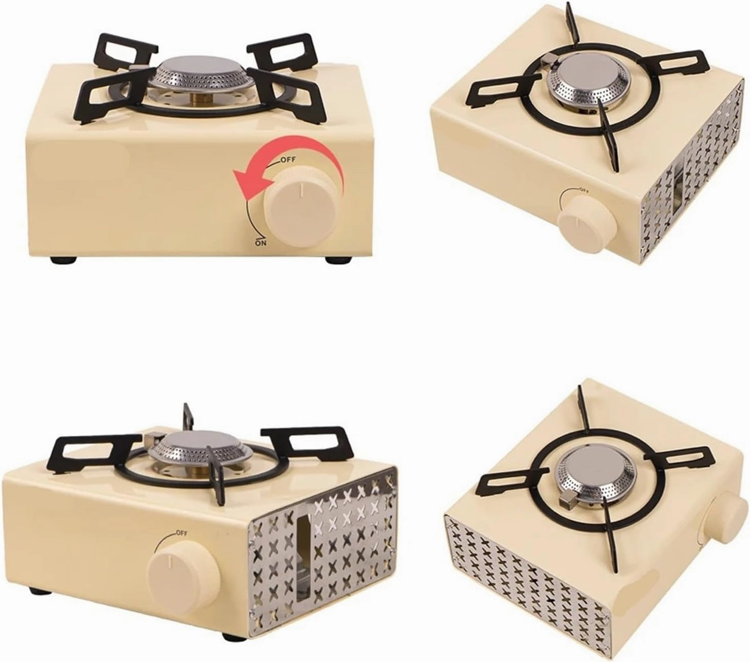 2000W High Power Outdoor Camping Metal Stoves Barbecue Furnace Magnetic Suction Interface Stoves Cartridge Furnace Water Boiling (Color : Black-b1)