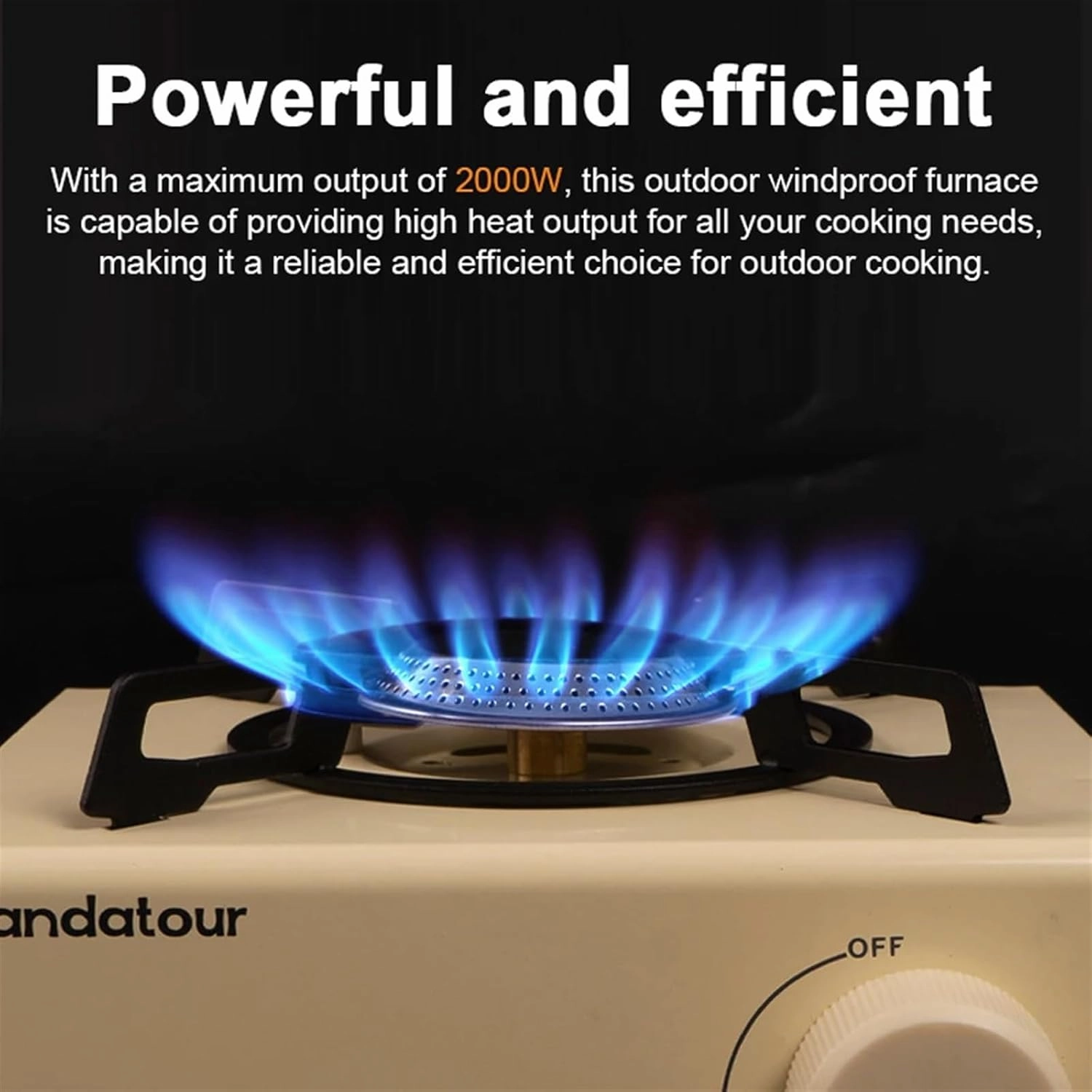 2000W High Power Outdoor Camping Metal Stoves Barbecue Furnace Magnetic Suction Interface Stoves Cartridge Furnace Water Boiling (Color : Black-b1)