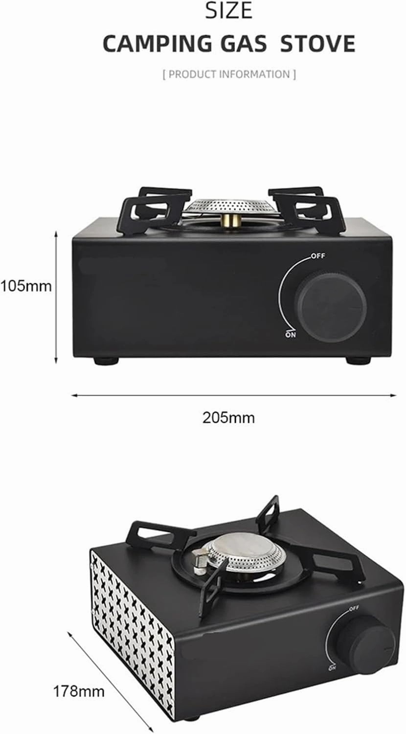 2000W High Power Outdoor Camping Metal Stoves Barbecue Furnace Magnetic Suction Interface Stoves Cartridge Furnace Water Boiling (Color : Black-b1)