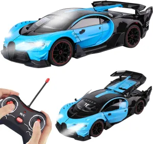 2024 Remote Control Car for Kids Boys 4-7 8-12, 2.4GHz 1:12 Scale 4WD 15KM/H High Speed Sport Race Car with Lights, Alloy Body
