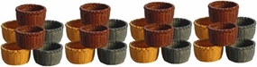 24pcs Miniature Basket Cute Storage Baskets for Dollhouses Adorable Home Decor Photo Props Scale Mini House Accessories Colors