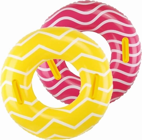 2 Pack Inflatable Pool Tubes with Handles, 39” Inner Tubes for Floating, Round Pool Float, Beach Swim Ring Floaties, Pool Party Toys for Teens Adults