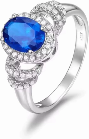 2ct Oval Cut Women's Gemstone Ring with Moissanite 10K 14K 18K Solid Gold Created Gemstone Engagement Promise Rings Anniversary Jewelry Gifts for Her
