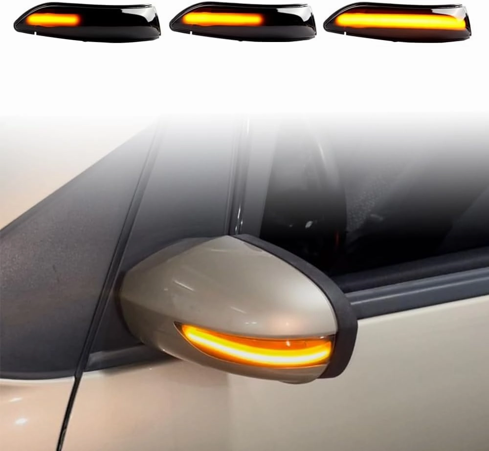 2pcs Dynamic Turn Signal LED Turn Signal Mirror Light Side Repeat Lamp Car Accessories Compatible with Be-nz A B Class W169 2008-2012 W245 (ML Class W164 ML300 ML500 ML550 ML320 C-Class W204)