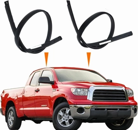 2Pcs Roof Drip Molding Weatherstrip Fit for Toyota Tundra Double Cab 2007-2020, Left & Right Side Roof Trim Seal Kit Replace 75551-0C050 75552-0C050(Not Fit Crewmax)