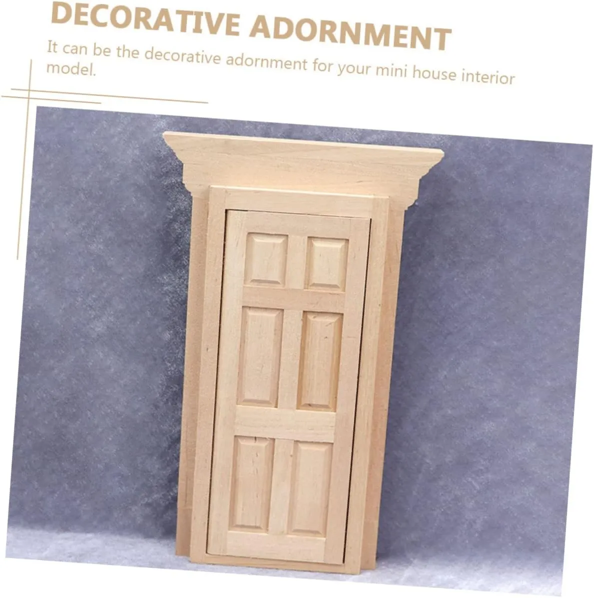 2sets Mini Wooden Door Decor Gate Model Ornament Compact Design for Dollhouses for Miniature Gardens Boys and Girls Playtime Safe Smooth Finish