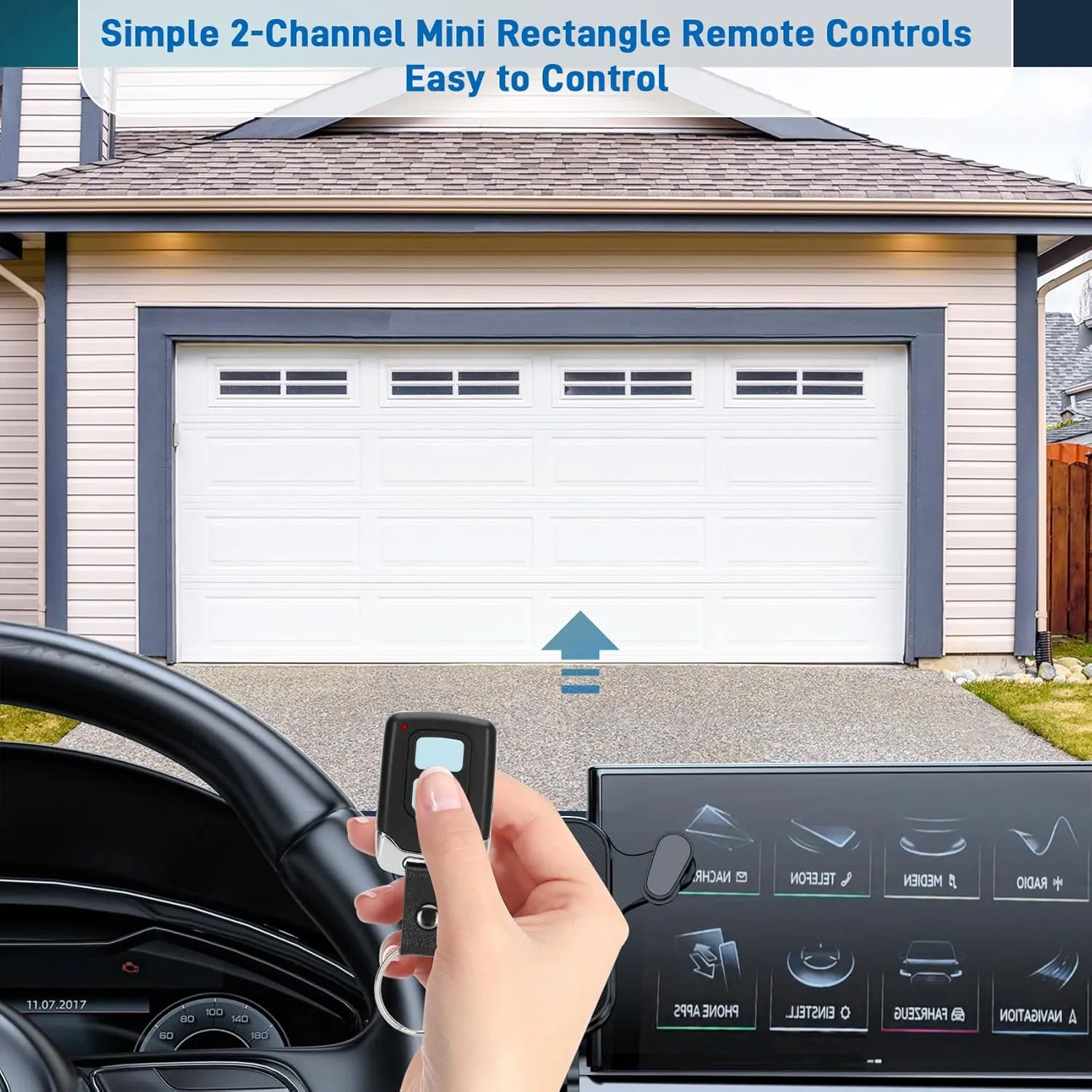 3 for Liftmaster Chamberlain Craftsman Garage Door Remote Universal, 890MAX 893MAX 371LM 373LM 891lm 893lm 973LM,Keychain Garage Door Opener Remote for Purple Yellow Orange/Red Green Learn Buttons