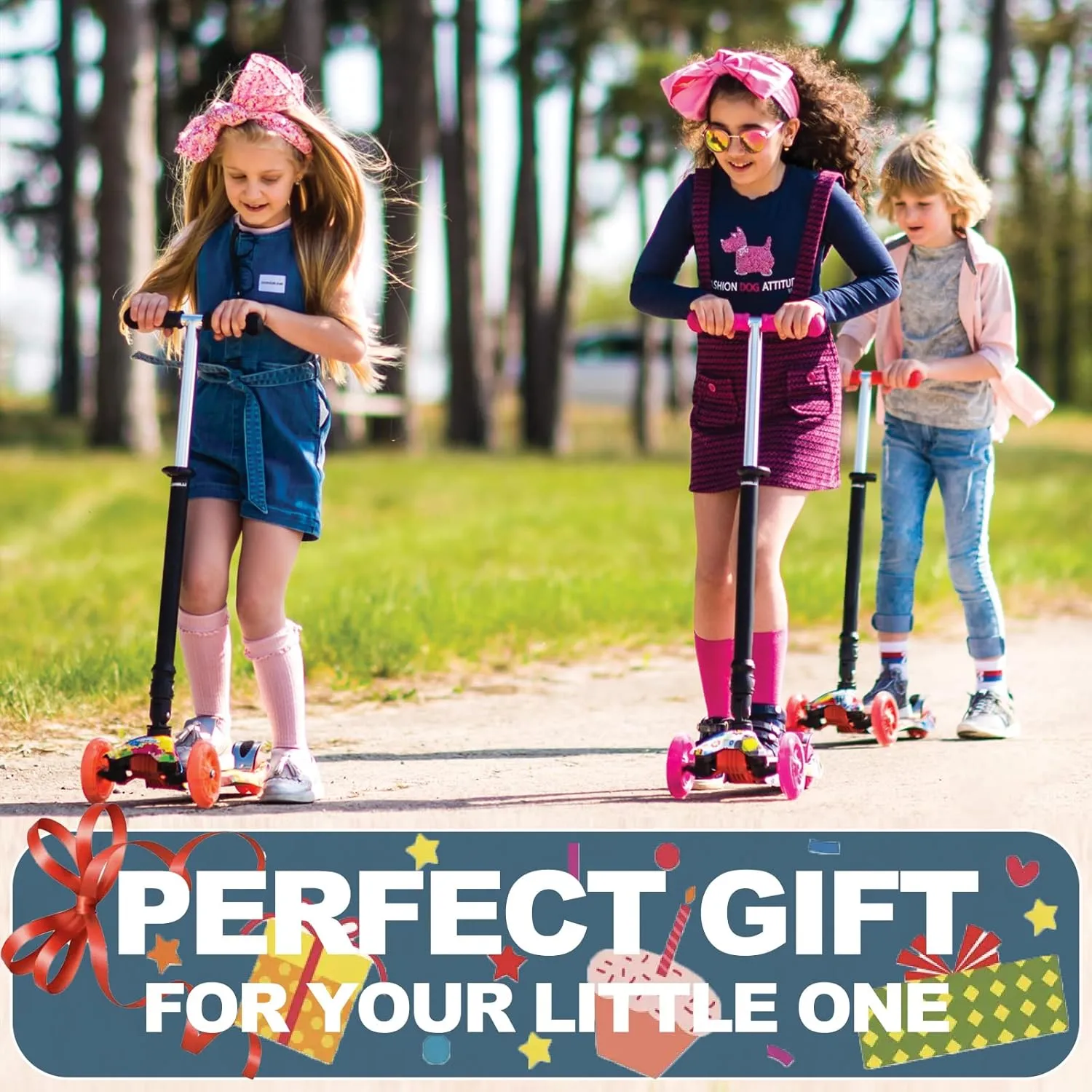 3 Wheel Scooters for Kids, Kick Scooter for Toddlers 3-6 Years Old, Boys and Girls Scooter with Light Up Wheels, Mini Scooter for Children