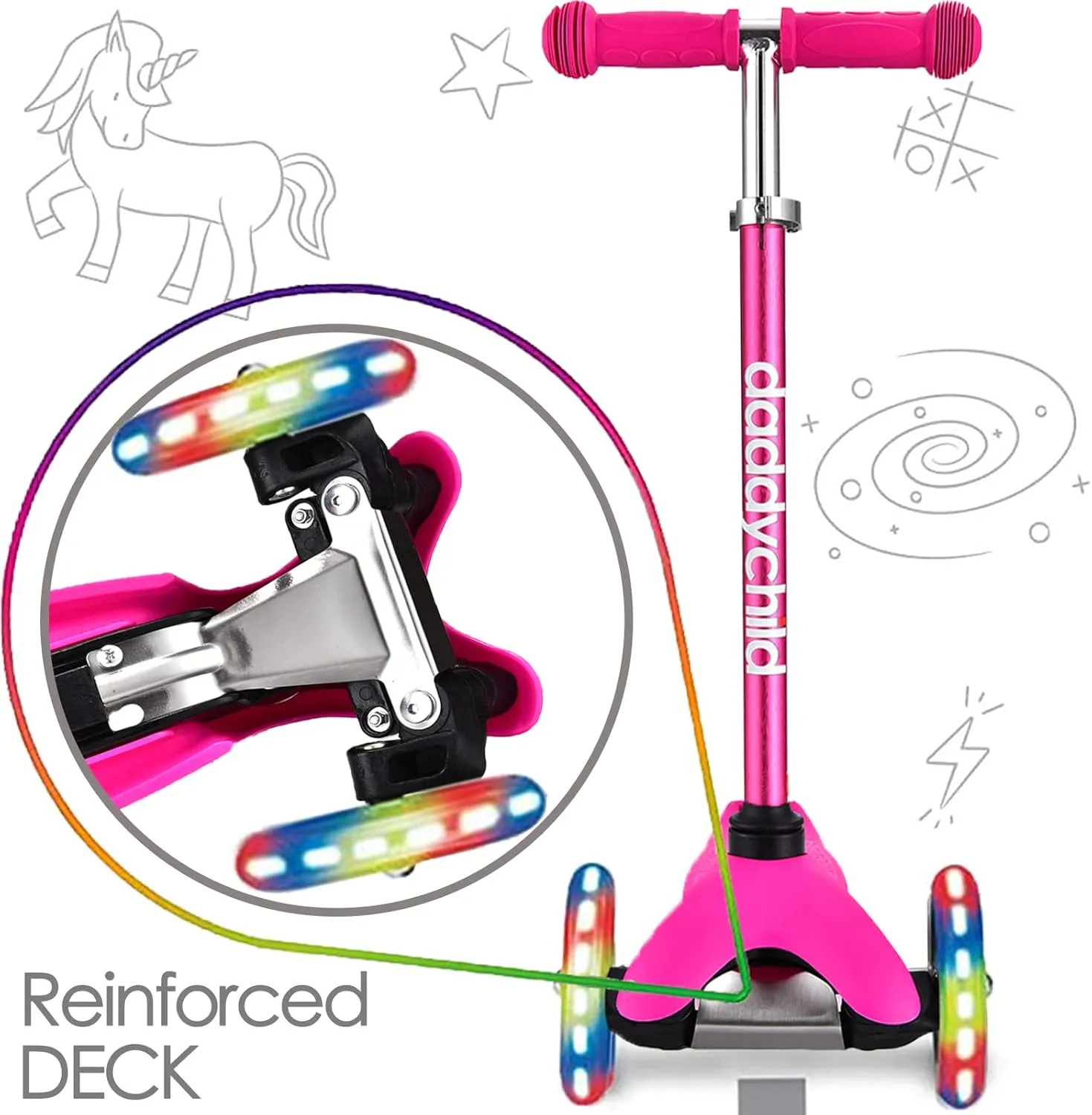3 Wheel Scooters for Kids, Kick Scooter for Toddlers 3-6 Years Old, Boys and Girls Scooter with Light Up Wheels, Mini Scooter for Children