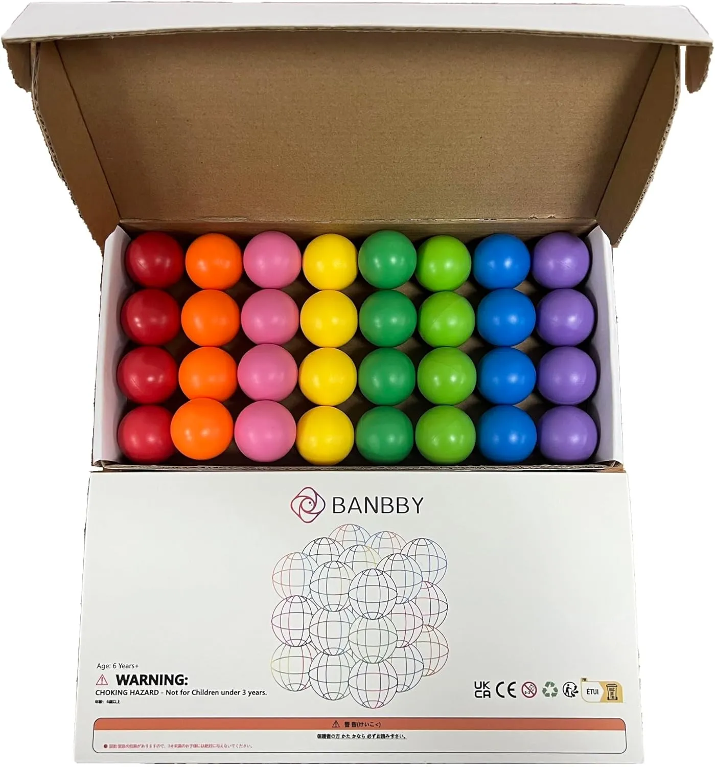 32pcs Magnetic Toys, 1.3" Building Balls Set for Kids, Magnet Game, 8 Colors